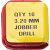 Jobber Drill, 3.2mm, Normal Helix, High Speed Steel, Black Oxide thumbnail-4