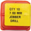 Jobber Drill, 7mm, Normal Helix, High Speed Steel, Black Oxide thumbnail-4