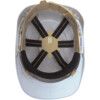 Safety Helmet, White, ABS, Vented, Standard Peak, Includes Side Slots thumbnail-1