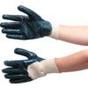 Mechanical Hazard Gloves, Blue, Nitrile Coating, 4, 1, 1, 1, Size 10 thumbnail-0