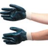 Mechanical Hazard Gloves, Black, Interlock Cotton Liner, Nitrile Coating, 4, 1, 1, 1, Size 10 thumbnail-0