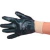 Mechanical Hazard Gloves, Black, Interlock Cotton Liner, Nitrile Coating, 4, 1, 1, 1, Size 9 thumbnail-1