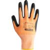 Cut Resistant Gloves, Black/Orange, EN388: 2003, 4, 3, 4, 2, Nitrile Foam Palm, HPPE Liner, Size 7 thumbnail-1