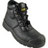 Unisex Safety Boots Size 5, Black, Leather, Steel Toe Cap thumbnail-0