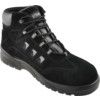Unisex Safety Boots Size 5, Black, Leather, Composite Toe Cap thumbnail-0