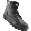 Trucker, Unisex Safety Boots Size 10, Black, Leather, Steel Toe Cap thumbnail-0