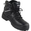 Unisex Safety Boots Size 7, Black, Leather, Waterproof, Steel Toe Cap thumbnail-0