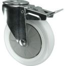 Light to Medium Duty Pressed Steel Castors - Nylon Wheel - Ball Journal Bearing thumbnail-2