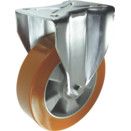 Heavy Duty Pressed Steel Castors - Polyurethane Tyred Wheel with Aluminium Centre - Ball Journal Bearing thumbnail-1