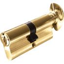 Europrofile Cylinder & Turn - Satin Chrome Plate or Polished Brass Finish thumbnail-0
