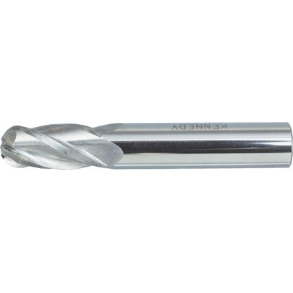 Regular, Ball Nose End Mill, 16mm, 4 fl, Solid Carbide, Uncoated