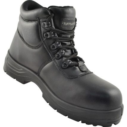 Unisex Safety Boots Size 6, Black, Leather, Composite Toe Cap