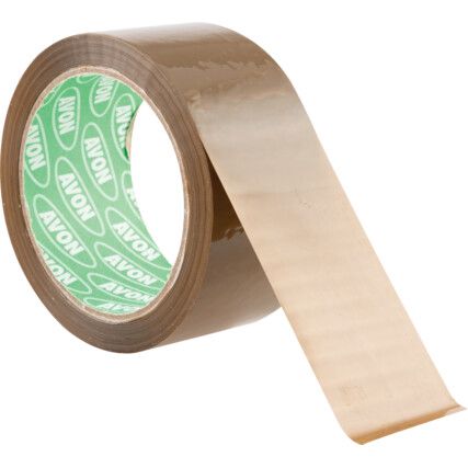 Packaging Tape, Polypropylene, Brown, 50mm x 66m