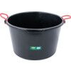 Black Plastic Flexible Bucket, Rope Handle, 65 Ltr thumbnail-0