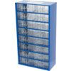 Drawer Cabinet, Steel/Polypropylene, Blue/Transparent, 306x155x551mm, 16 Drawers thumbnail-1