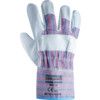 Rigger Gloves, Blue/White, Leather Coating, Cotton Liner, Size 10 thumbnail-1