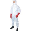 Guard Master, Chemical Protective Coveralls, Disposable, White, SMS Nonwoven Fabric, Zipper Closure, Chest 44-46", L thumbnail-0