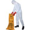 Guard Master, Chemical Protective Coveralls, Disposable, White, SMS Nonwoven Fabric, Zipper Closure, Chest 44-46", L thumbnail-1