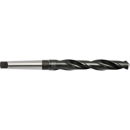 T100, Taper Shank Drill, MT2, 21mm, High Speed Steel, Standard Length