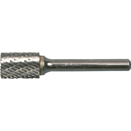 Rotary Burr, Uncoated, Cut 6 - Double Cut, 6.3mm, Cylindrical Plain End