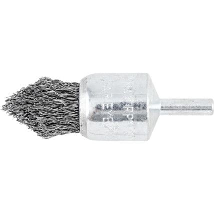 24mmCrimped Wire, Pointed End De-carbonising Brush - 30SWG