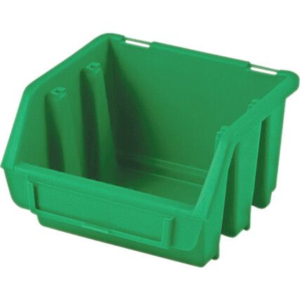 Storage Bins, Plastic, Green, 116x161x75mm
