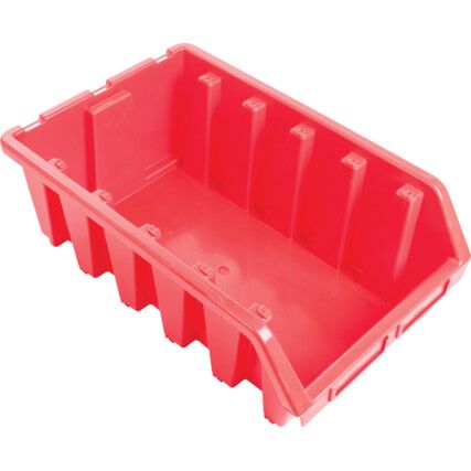 Storage Bins, Plastic, Red, 330x500x187mm