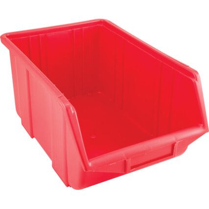Storage Bins, Plastic, Red, 220x350x165mm
