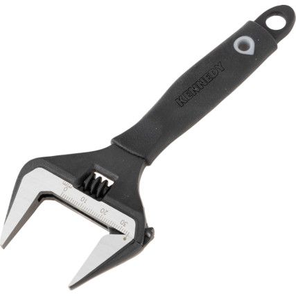 Wide Jaw Adjustable Spanner, Steel, 6in./150mm Length, 34mm Jaw Capacity