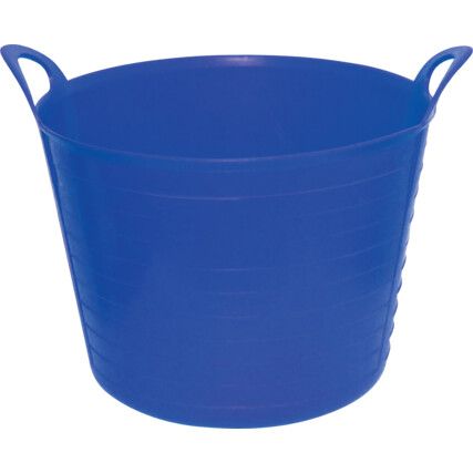 Blue Plastic Flexible Bucket, Plastic Handle, 26 Ltr