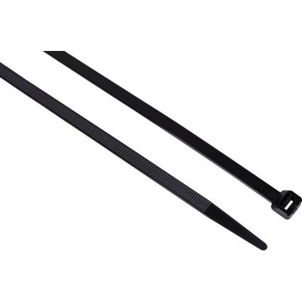Cable Ties, Black, 7.6x300mm (Pk-100)