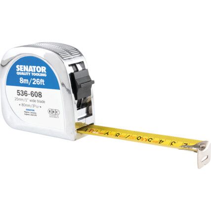 LTC008, 8m / 26ft, Tape Measure, Metric and Imperial, Class II