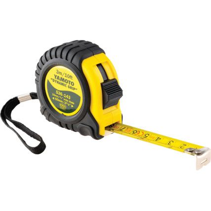 Dynamic Grip, 3m / 10ft, Heavy Duty Tape Measure, Metric and Imperial, Class II