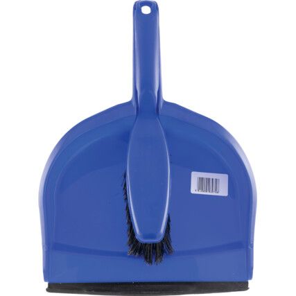 Plastic Dustpan & Soft Brush Set Blue