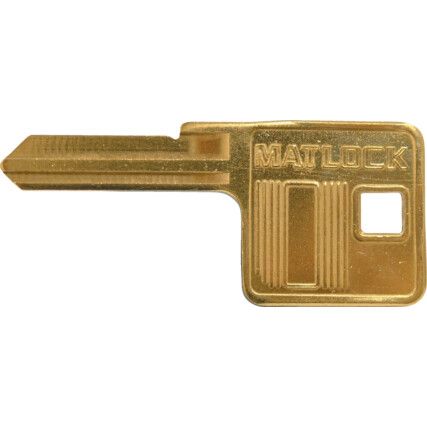 Key Blank, Steel/Brass, To Suit Matlock 38mm-50mm Brass Padlocks