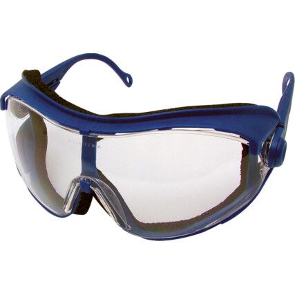 Cobra, Safety Glasses, Clear Lens, Full-Frame, Blue Frame, Anti-Fog/Impact-resistant/Scratch-resistant/UV-resistant