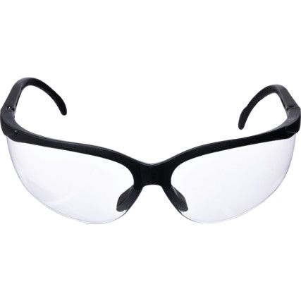 Safety Glasses, Clear Lens, Half-Frame, Black Frame, High Temperature Resistant/Impact-resistant/UV-resistant