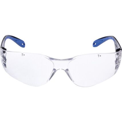 Safety Glasses, Smoke Lens, Frameless, Blue Frame, High Temperature Resistant/Impact-resistant/UV-resistant