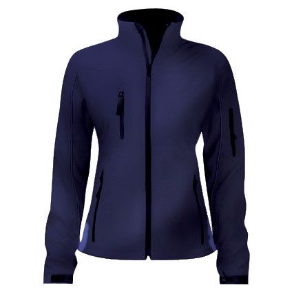 Soft Shell Jacket, Women, Navy Blue, Polyester, M