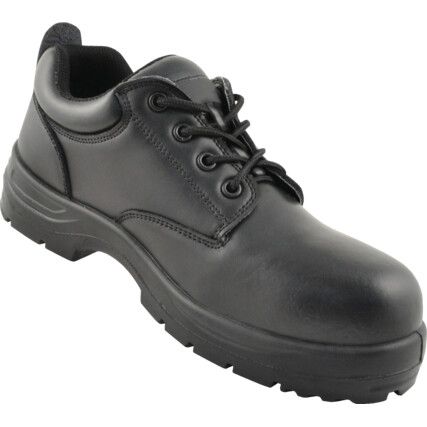 Safety Shoes, Unisex, Black, Leather Upper, Steel Toe Cap, S3, SRC, Size 9