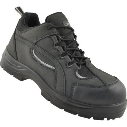 TMF, Safety Trainers, Unisex, Black, Leather Upper, Composite Toe Cap, S3, Size 8